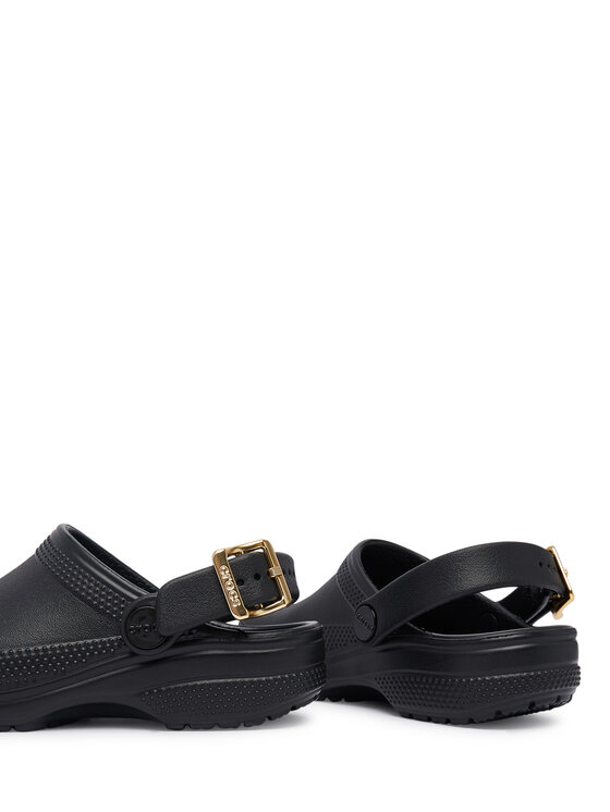 Crocs Crocs Natikače Classic Metallic Buckle Clog K 214228 Crna