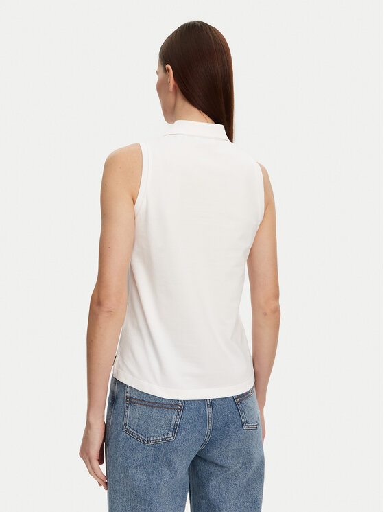 Gant Gant Тениска с яка и копчета 4200560 Бял Regular Fit