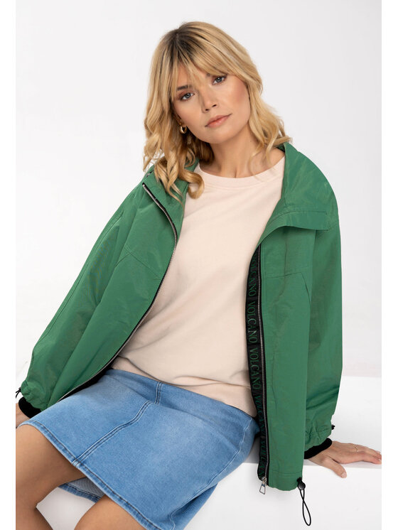 Volcano Volcano Kurtka przejściowa J-FRESH Zielony Casual Fit