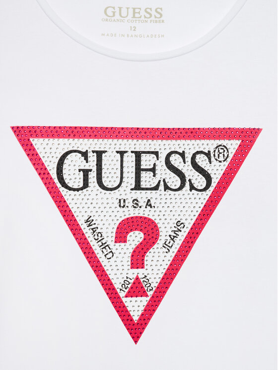 Guess Guess Majica J2YI50 K6YW1 Bijela Regular Fit