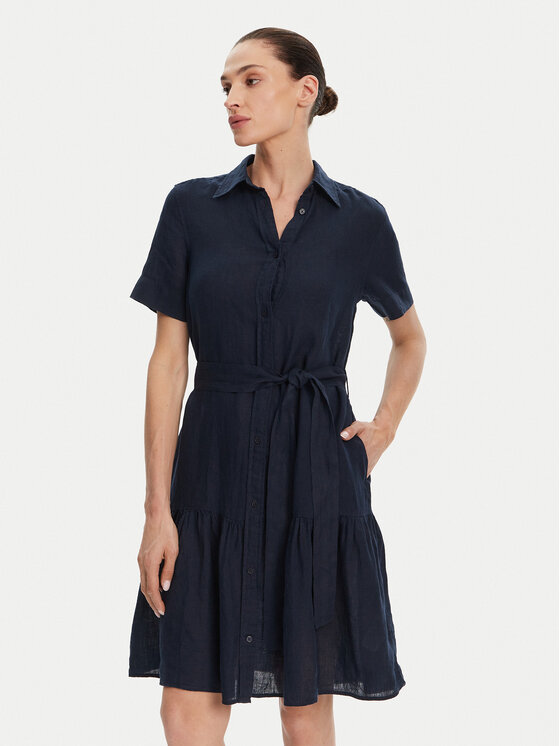 Gant Gant Košilové šaty 4503434 Tmavomodrá Regular Fit