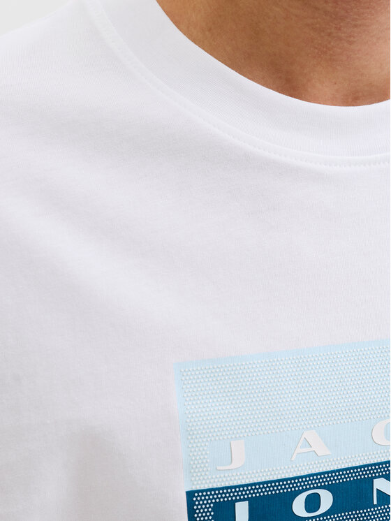 Jack & Jones Jack & Jones T-Shirt Fusion 12289863 Bílá Regular Fit