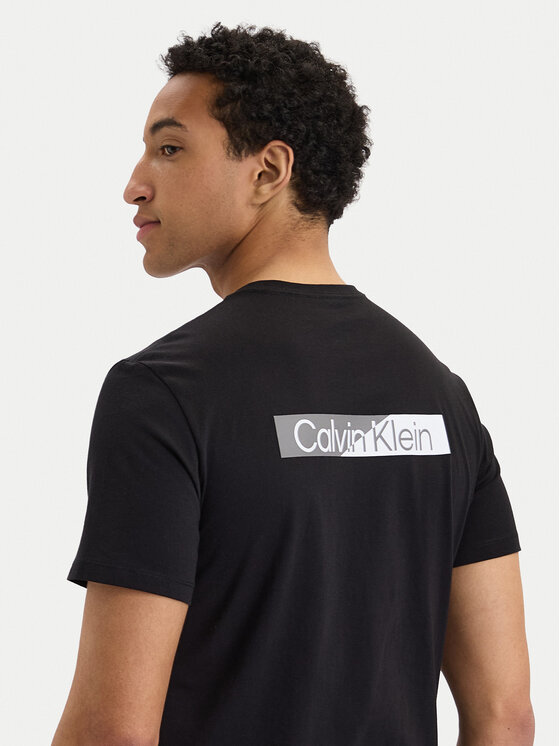 Calvin Klein Calvin Klein Marškinėliai SS 30s EU LV04LG810G Juoda Slim Fit