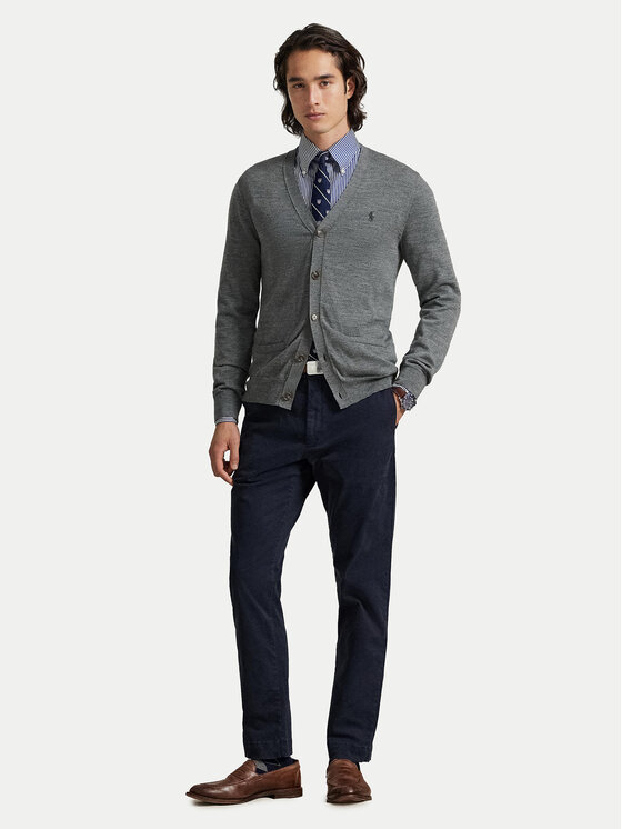 Polo Ralph Lauren Polo Ralph Lauren Pletena jopica 710946144004 Siva Slim Fit