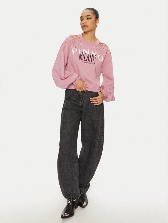 PINKO PINKO Felpa Ceresole 102827 A1LU Rosa Regular Fit