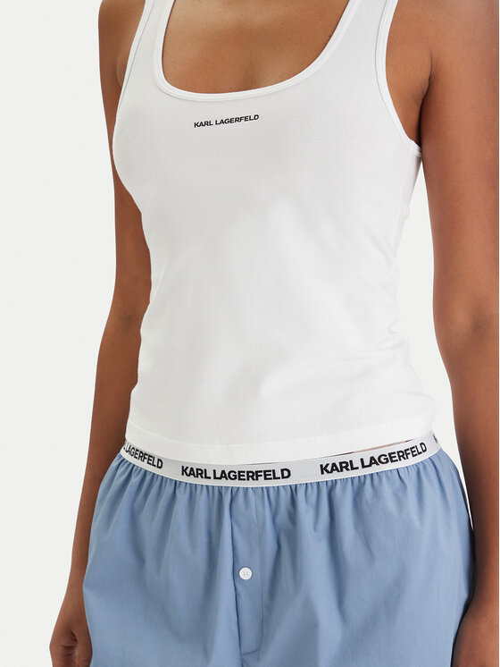 KARL LAGERFELD KARL LAGERFELD Πιτζάμα B1W45008 Λευκό Regular Fit
