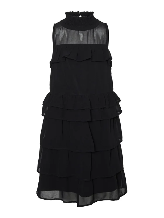 Vero Moda Girl Elegantes Kleid Kata 10278583 Schwarz Regular Fit
