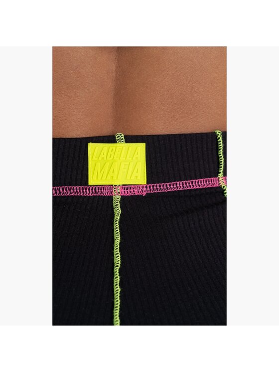 LaBellaMafia LaBellaMafia Szorty sportowe LABELLAMAFIA SHORTS GIMME BLACK Czarny Regular Fit