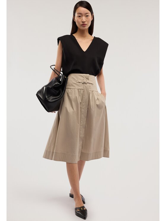 Trussardi Trussardi Gonna midi 1186A000667N012 Crema Regular Fit