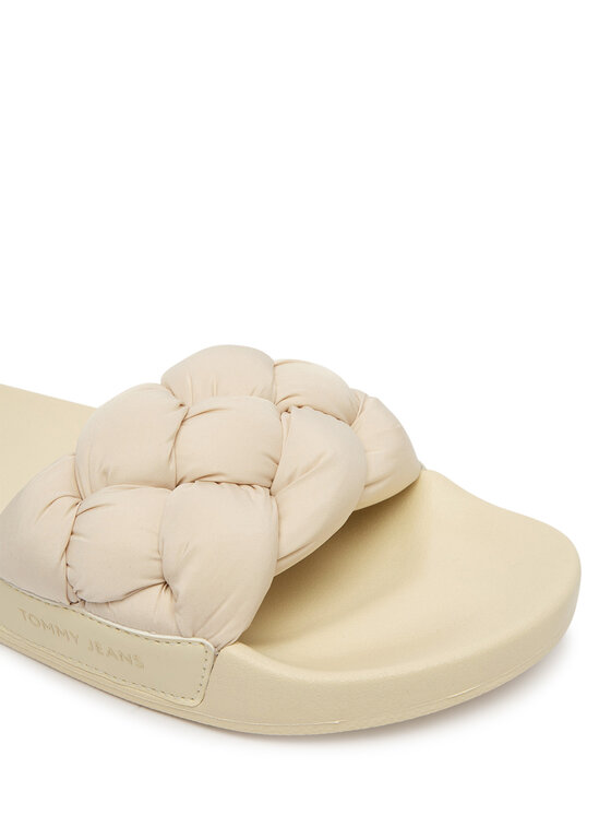 Tommy Jeans Tommy Jeans Natikači Tjw Braided Slides EN0EN02975 Écru