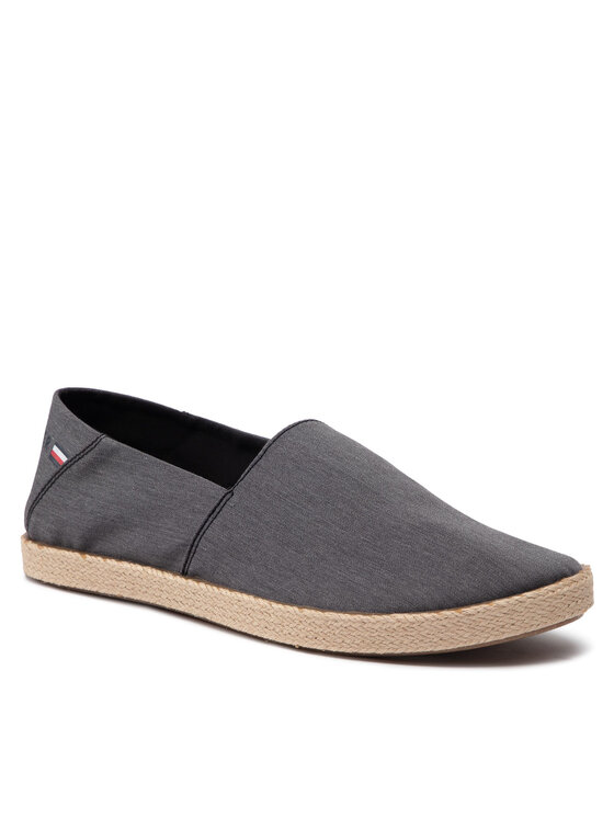 Espadrile Tommy Hilfiger Recycled Chambray Slip On FM0FM03966 Gri