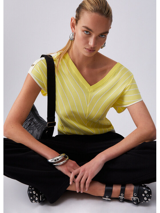 Liu Jo Liu Jo Maglione TA6217MS55NC3892 Giallo Regular Fit