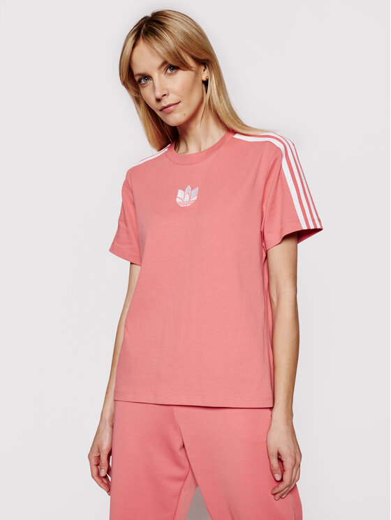 adidas adidas T-shirt adicolor 3D Trefoil GN6702 Ružičasta Loose Fit