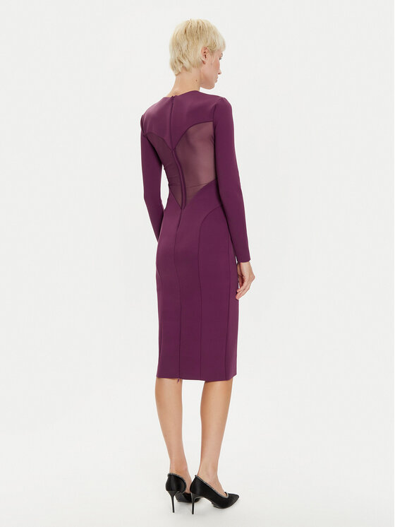 PINKO PINKO Koktel haljina 103844 A208 Tamnocrvena Slim Fit