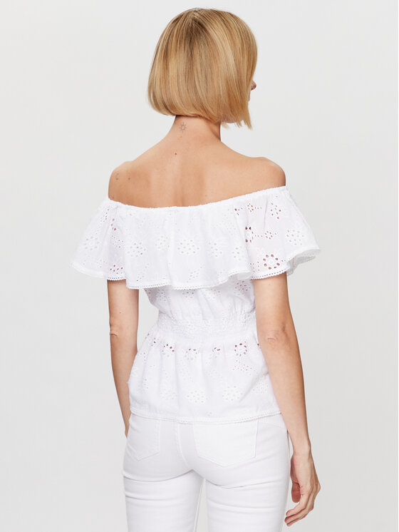 Guess Guess Bluzka Peggy W3GH89 WFG40 Biały Regular Fit
