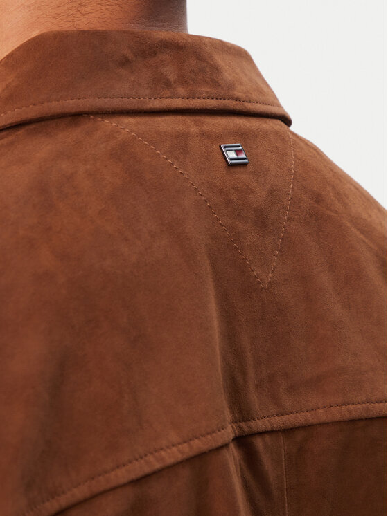 Tommy Hilfiger Tommy Hilfiger Odinė striukė MW0MW44839 Ruda Oversize