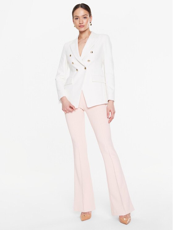 Pantaloni di tessuto PA-054-31E2-V250 Rosa Slim