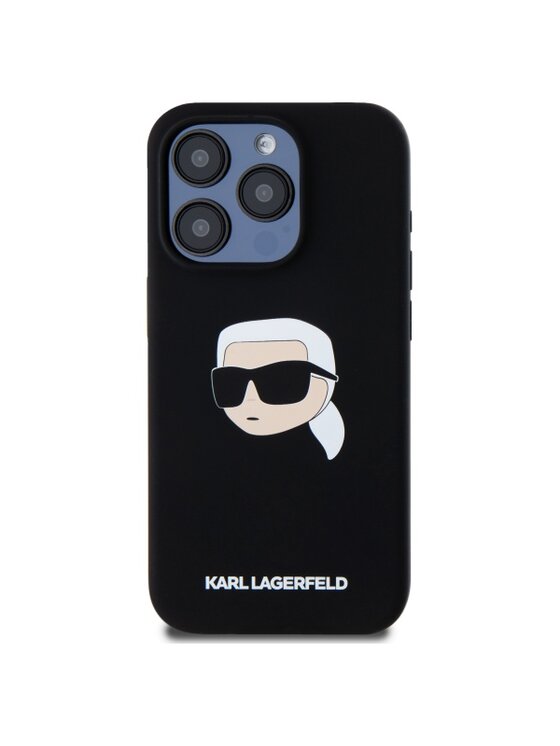 KARL LAGERFELD KARL LAGERFELD Etui na telefon Karl Head Print MagSafe Czarny