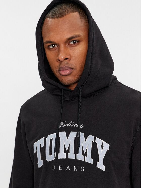 Tommy Jeans Tommy Jeans Majica dugih rukava Varsity DM0DM18401 Crna Regular Fit