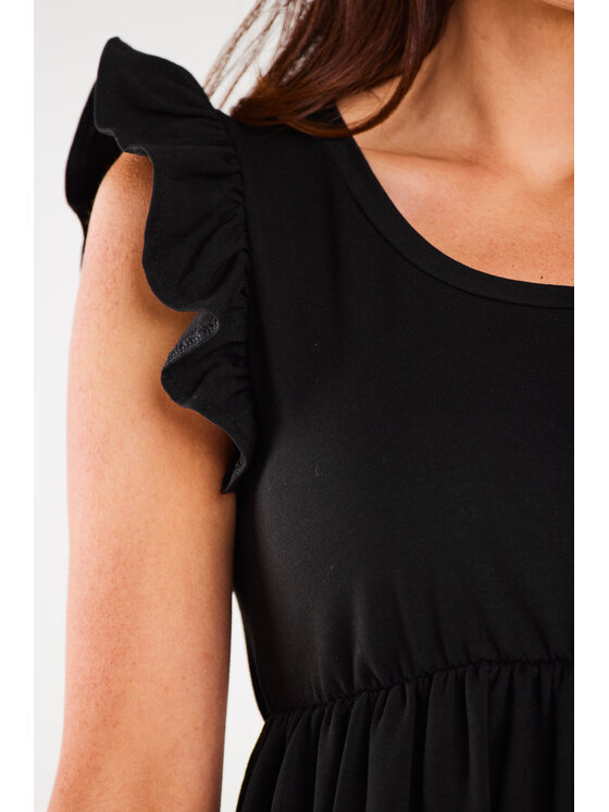 Infinite You Infinite You Sukienka letnia M297 Czarny Basic Fit