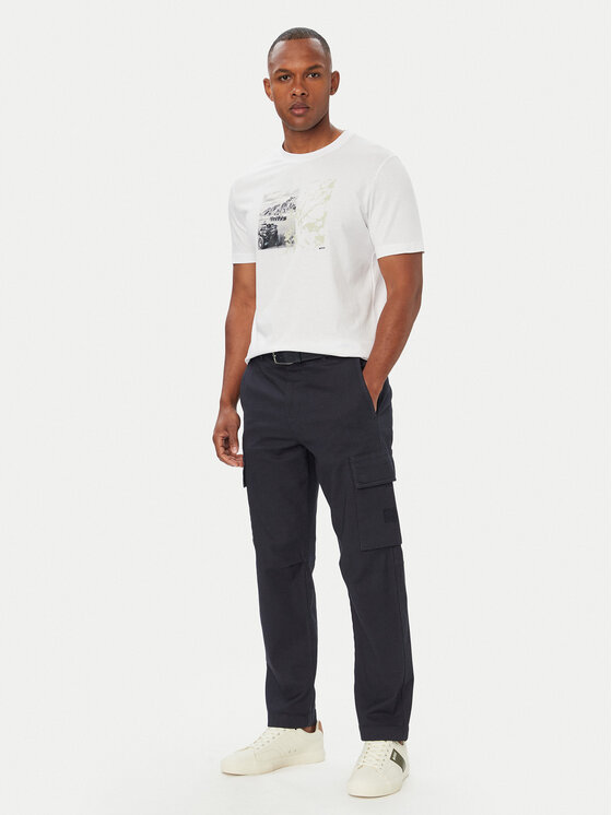 BOSS BOSS T-Shirt Te Motors 50566627 Weiß Regular Fit