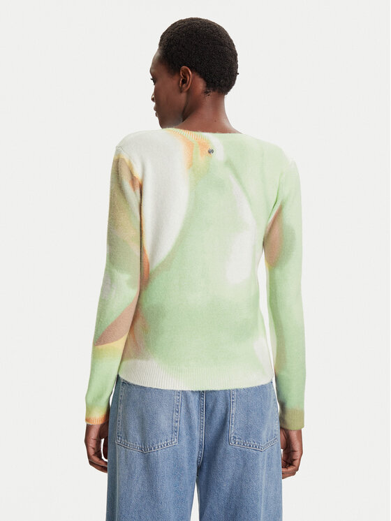 Desigual Desigual Sweter Oulu 25WWJF13 Zielony Regular Fit