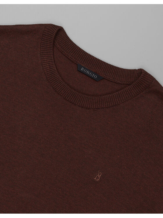 Borgio Borgio T-Shirt dorzano Miedziany Classic Fit