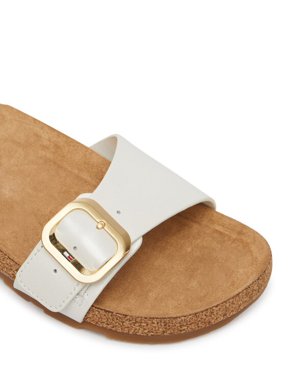 Tommy Hilfiger Tommy Hilfiger Plätud Cork Footbed Slip-On FW0FW09344 Valge