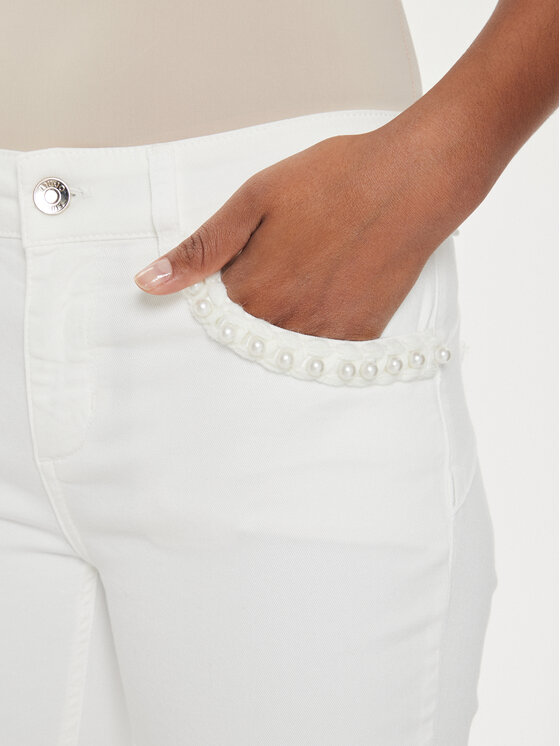 Liu Jo Liu Jo Traperice MA4277 T3489 Écru Slim Fit