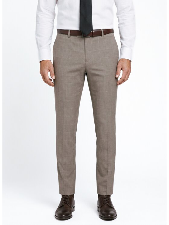Pako Lorente Pako Lorente Spodnie garniturowe P26WF-6G-009 Beżowy Slim Fit