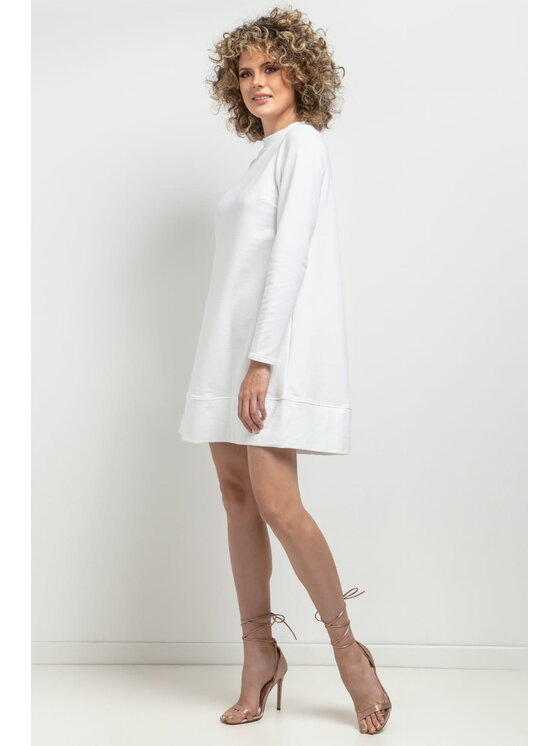 Tessita Tessita Sukienka codzienna MMM36 Biały Relaxed Fit
