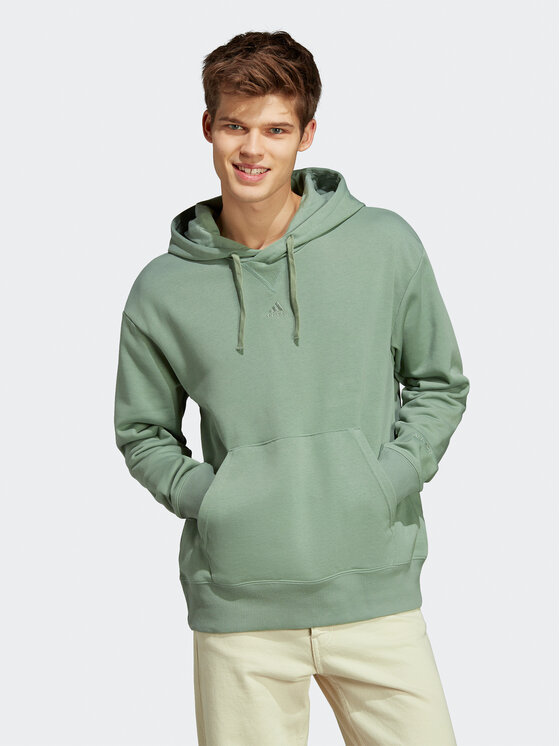 adidas Džemperis ar kapuci ALL SZN French Terry Hoodie IC9765 Zaļš Loose Fit