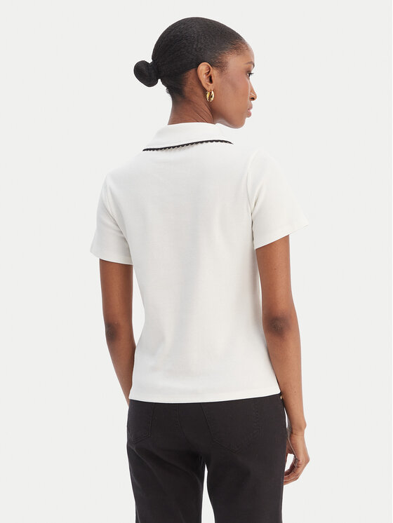 Morgan Morgan Polo särk 261-DLOLI Valge Slim Fit