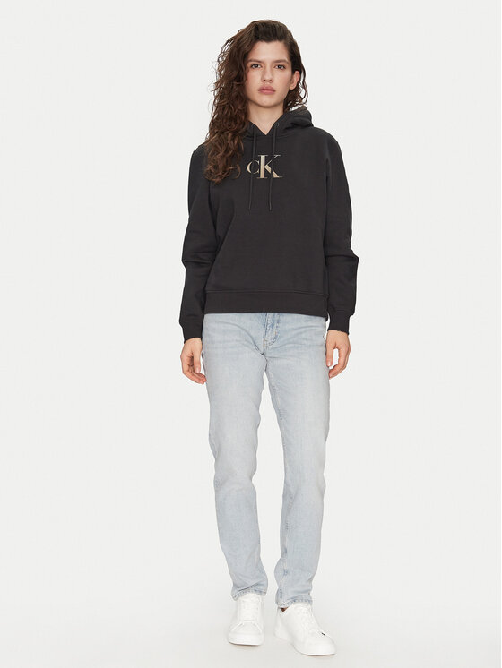 Calvin Klein Jeans Calvin Klein Jeans Mikina Gradient J20J224721 Čierna Relaxed Fit