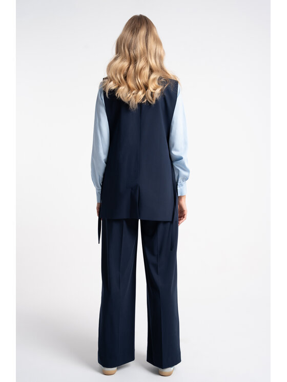 CLICK CLICK Γιλέκο 71-0107 Σκούρο μπλε Relaxed Fit