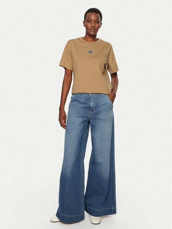 BOSS BOSS Футболка 50526205 Бежевий Regular Fit