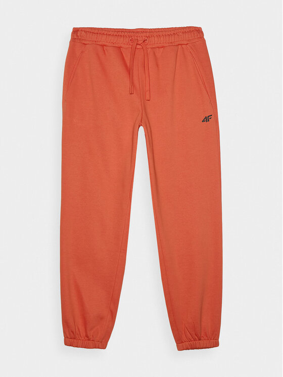 4F 4F Spodnie dresowe 4FWMM00TTROM1140-62S Czerwony Regular Fit
