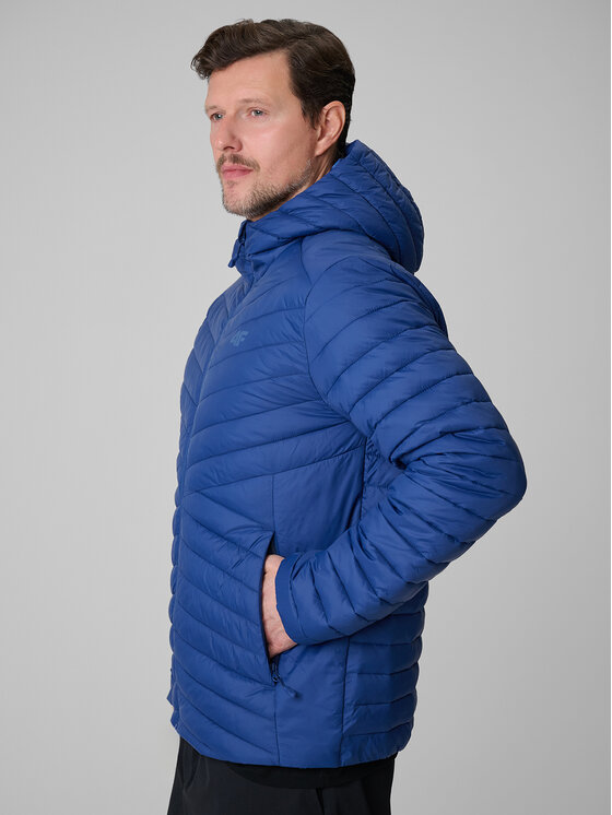 4F 4F Kurtka puchowa BASIC+ Granatowy Regular Fit