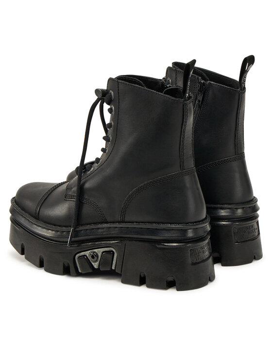 NEW ROCK NEW ROCK Schnürstiefel M-WALL083CCT-S11 Schwarz