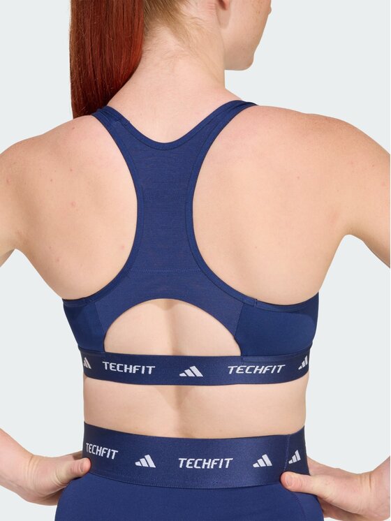 adidas adidas Biustonosz sportowy TECHFIT Niebieski jasny