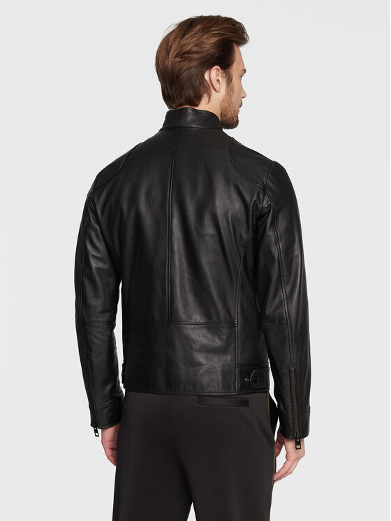 Giacca di pelle Malton 1 50476447 Nero Slim Fit