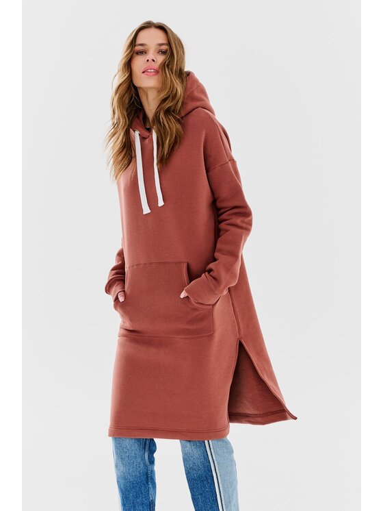 NAOKO NAOKO Bluza Desert Sands Czerwony Oversize