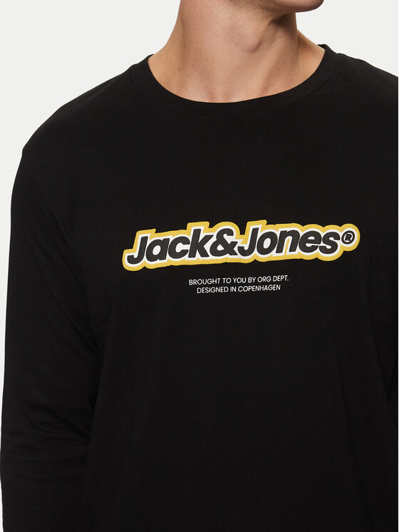 Jack & Jones Jack & Jones S dlouhým rukávem Vesterbro 12266419 Černá Relaxed Fit