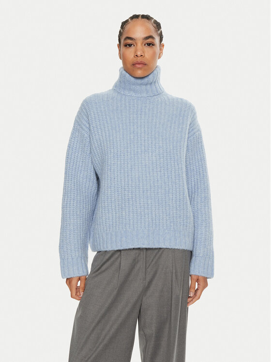 2NDDAY Bluză cu gât Bernardo 2245340460 Albastru Loose Fit