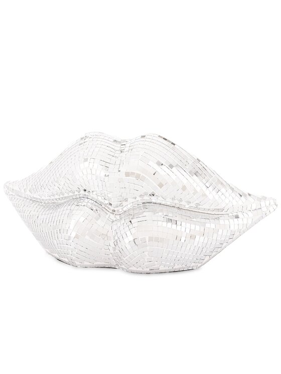 MIAhome MIAhome Figurka Dekoracja srebrne USTA 15,5x33x10 cm Srebrny