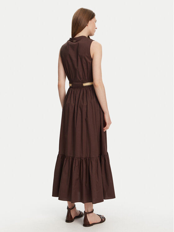 TWINSET TWINSET Každodenní šaty 251TT2101 Hnědá Regular Fit