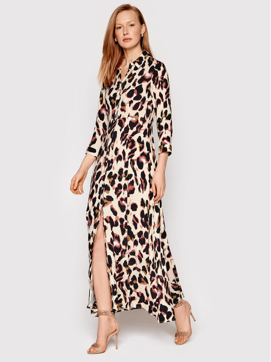 YAS YAS Sukienka koszulowa Savanna 26022663 Beżowy Regular Fit