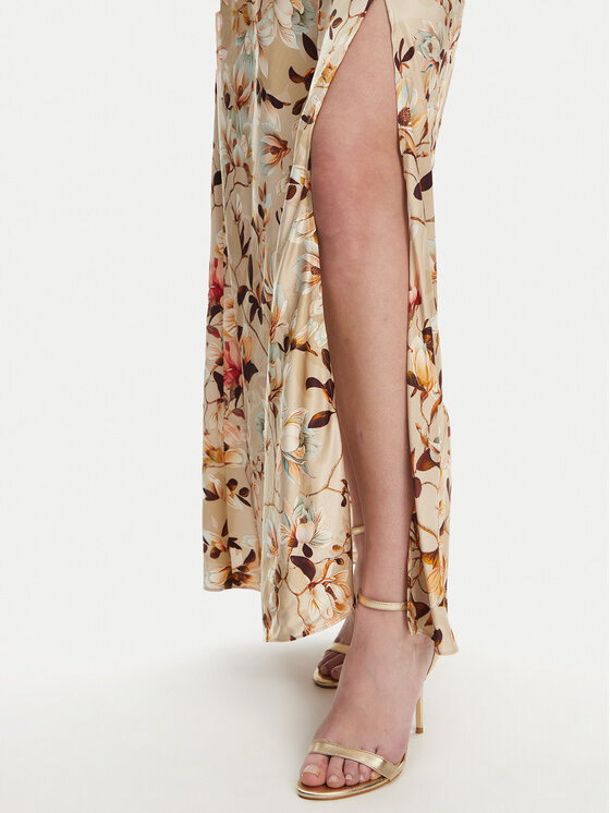 Guess Guess Официална рокля W5YK01 WHEZ2 Бежов Regular Fit