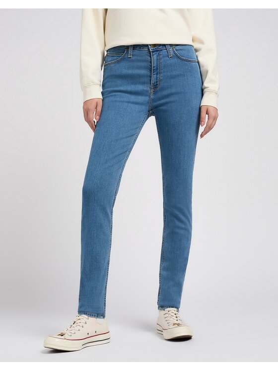 Lee Lee Jeansy Scarlett High Solar Winds Niebieski Skinny Fit