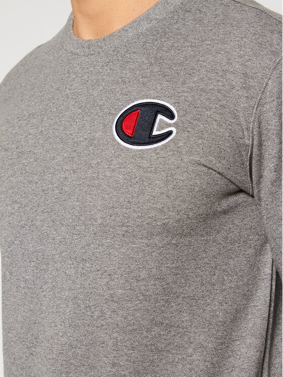 Felpa Satin C Logo 214189 Grigio Regular Fit